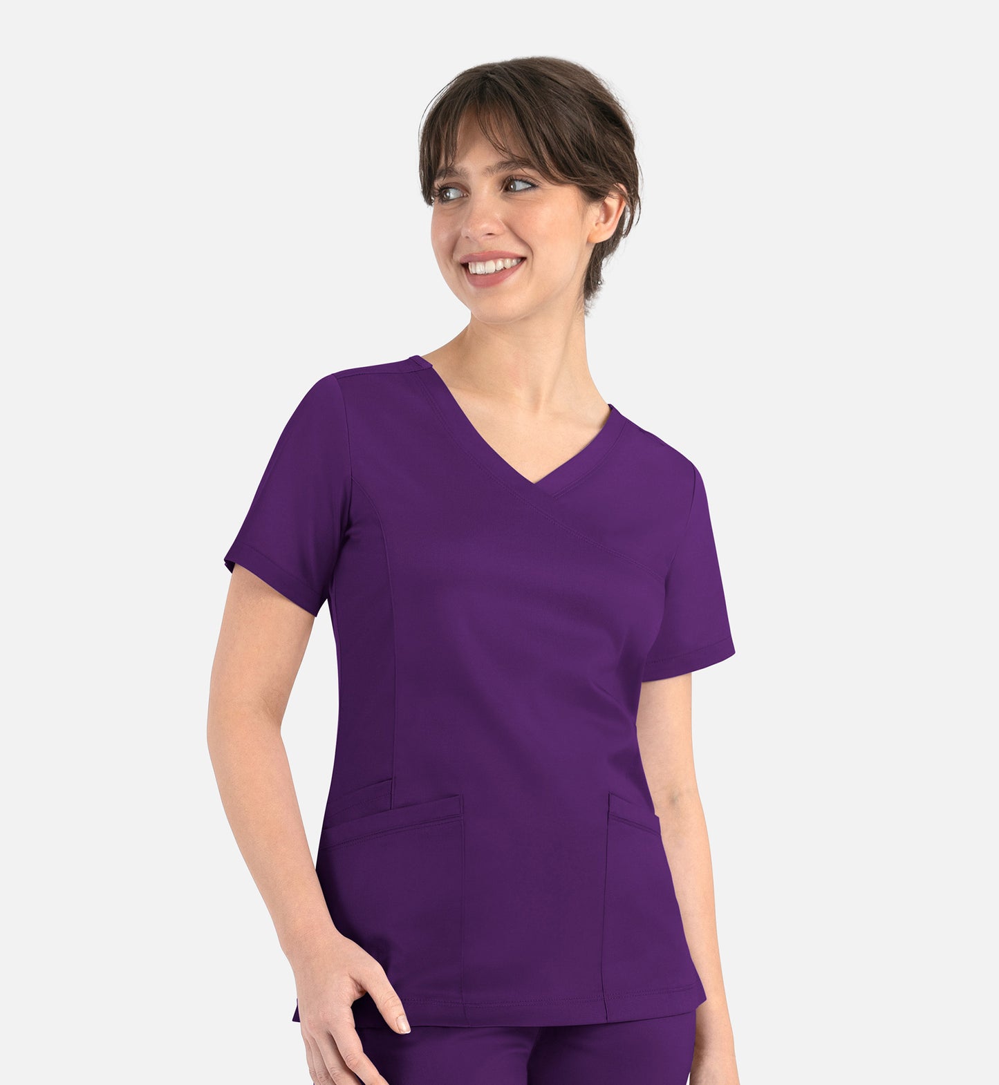 Women Maevn Matrix Curved Mock Wrap Top 3701