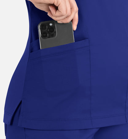 Women Maevn Matrix Curved Mock Wrap Top 3701