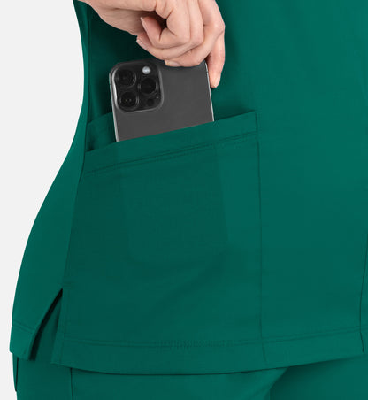 Women Maevn Matrix Curved Mock Wrap Top 3701