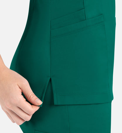 Women Maevn Matrix Curved Mock Wrap Top 3701