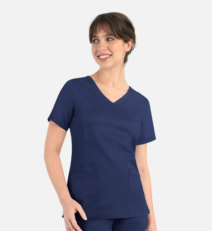 Women Maevn Matrix Curved Mock Wrap Top 3701