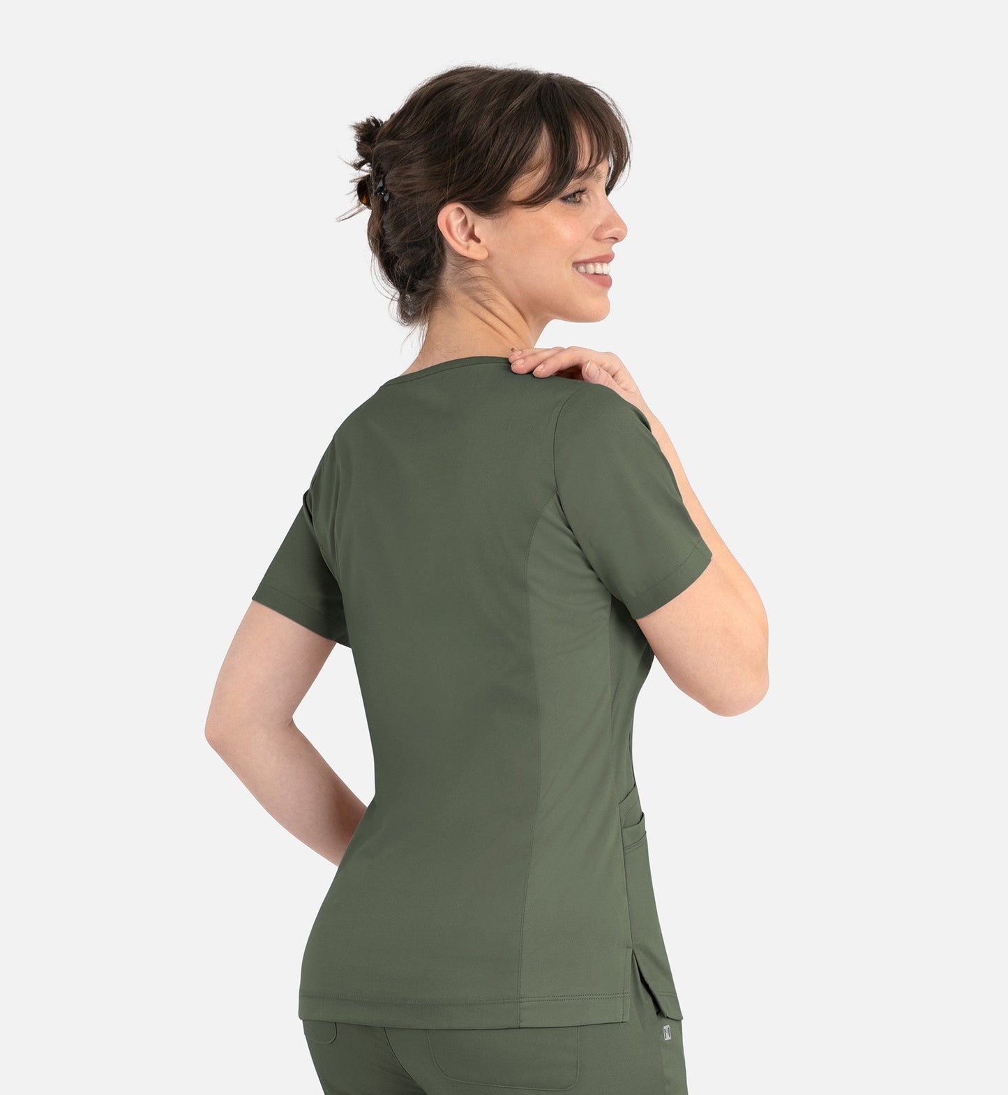 Women Maevn Matrix Curved Mock Wrap Top 3701