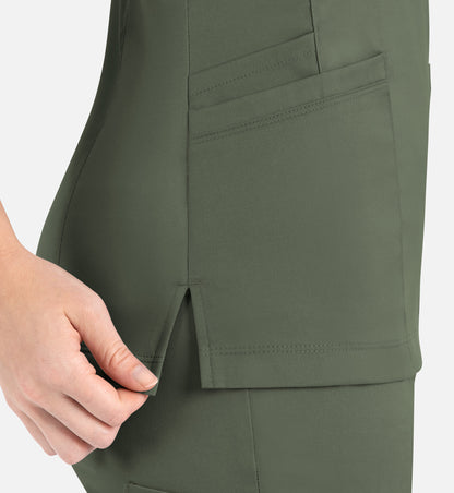 Women Maevn Matrix Curved Mock Wrap Top 3701