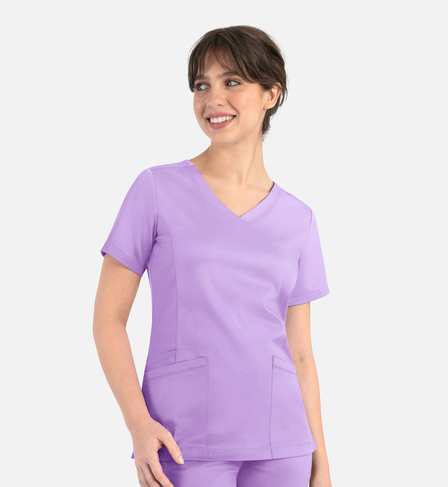 Women Maevn Matrix Curved Mock Wrap Top 3701