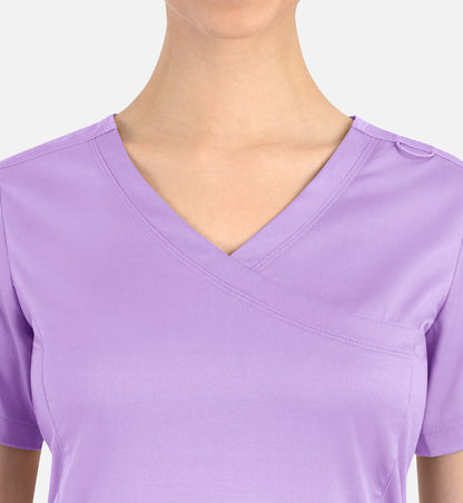 Women Maevn Matrix Curved Mock Wrap Top 3701