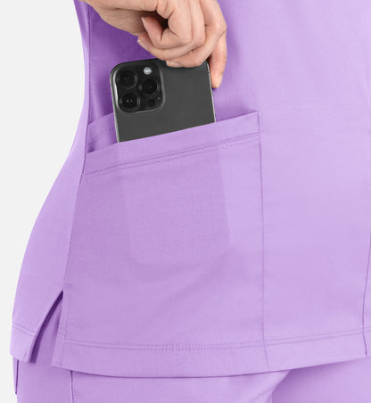 Women Maevn Matrix Curved Mock Wrap Top 3701