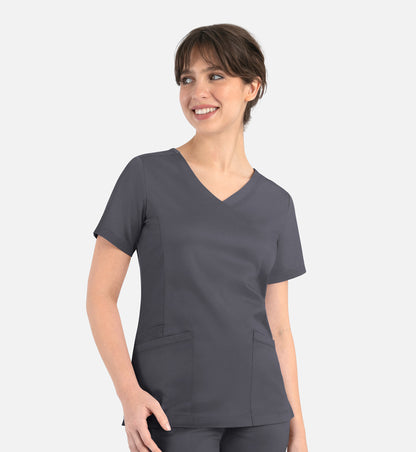 Women Maevn Matrix Curved Mock Wrap Top 3701