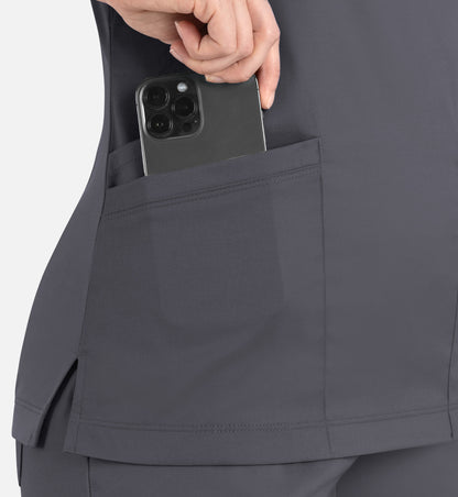 Women Maevn Matrix Curved Mock Wrap Top 3701