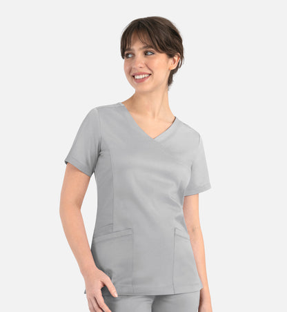 Women Maevn Matrix Curved Mock Wrap Top 3701