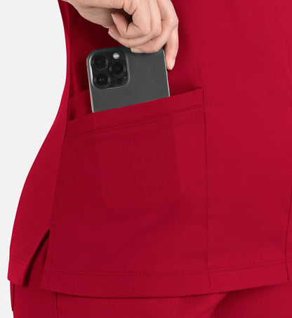 Women Maevn Matrix Curved Mock Wrap Top 3701