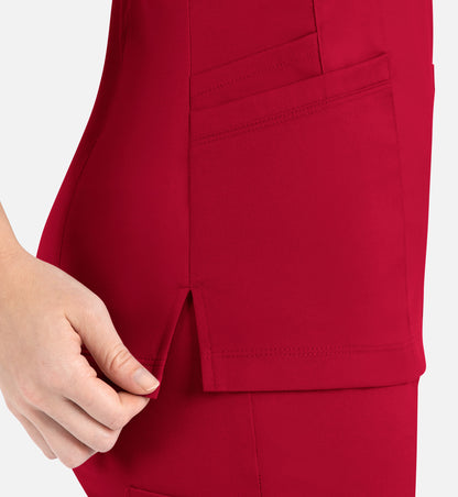 Women Maevn Matrix Curved Mock Wrap Top 3701