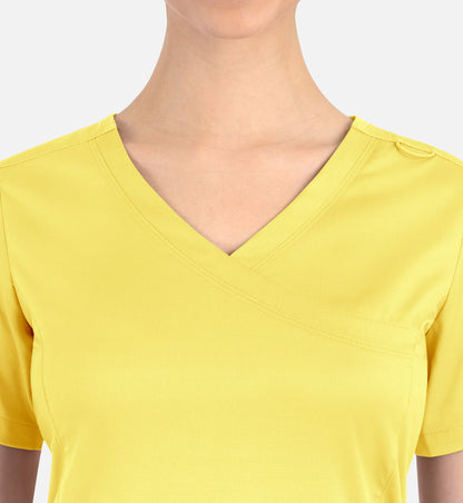 Women Maevn Matrix Curved Mock Wrap Top 3701