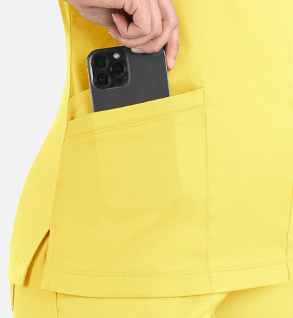 Women Maevn Matrix Curved Mock Wrap Top 3701