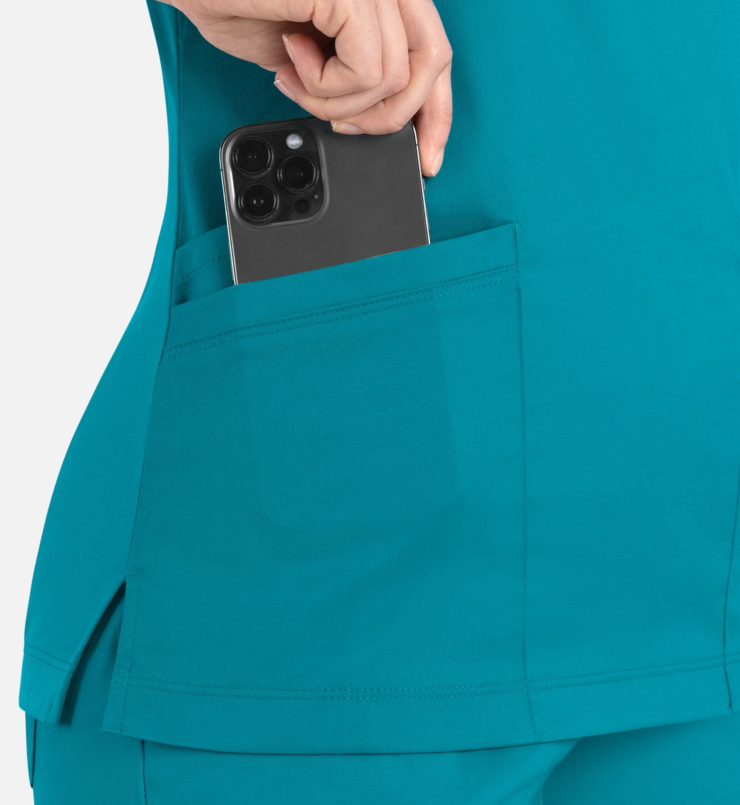 Women Maevn Matrix Curved Mock Wrap Top 3701