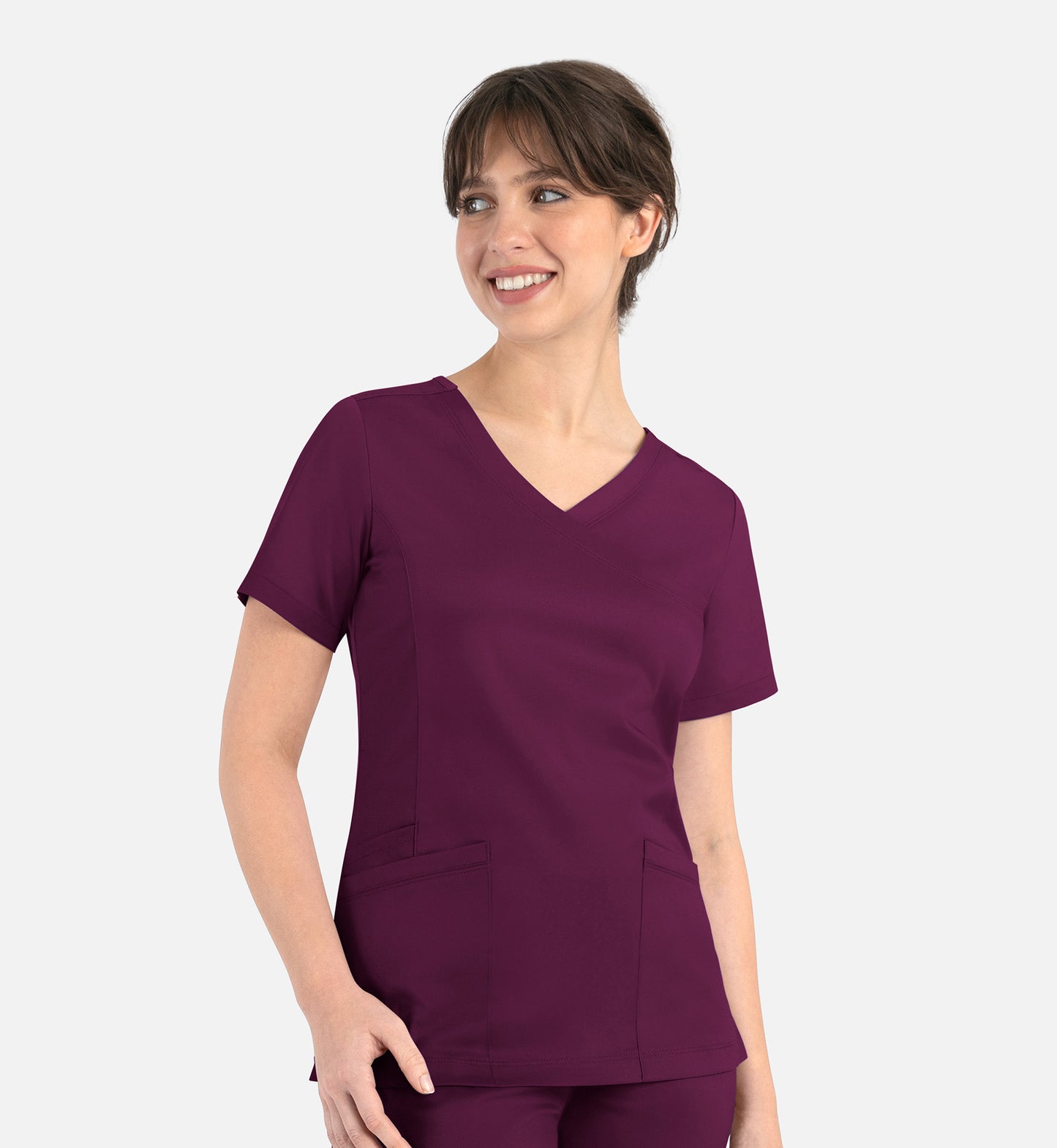 Women Maevn Matrix Curved Mock Wrap Top 3701