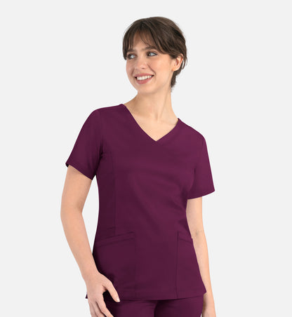 Women Maevn Matrix Curved Mock Wrap Top 3701