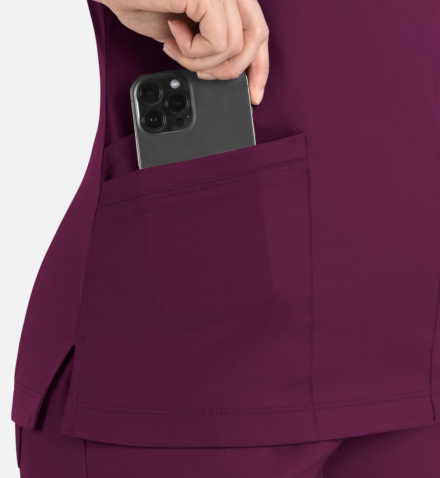 Women Maevn Matrix Curved Mock Wrap Top 3701