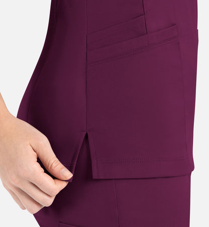 Women Maevn Matrix Curved Mock Wrap Top 3701