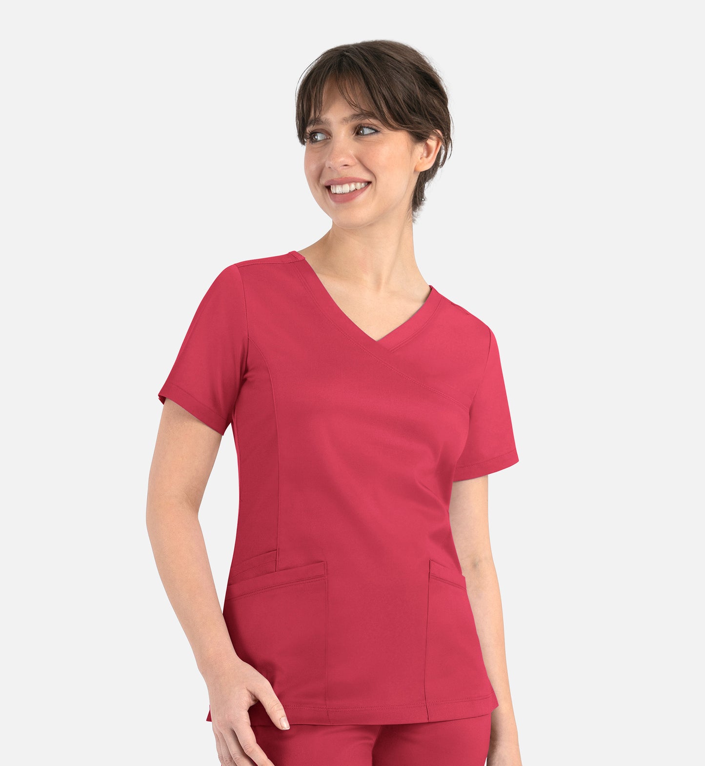 Women Maevn Matrix Curved Mock Wrap Top 3701