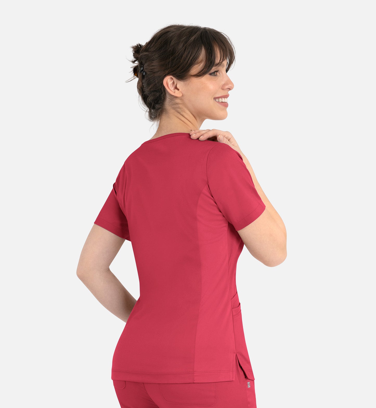 Women Maevn Matrix Curved Mock Wrap Top 3701