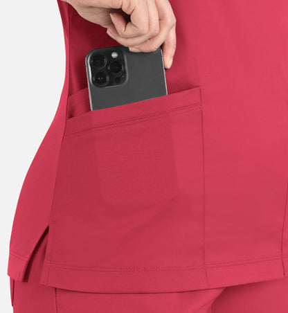 Women Maevn Matrix Curved Mock Wrap Top 3701