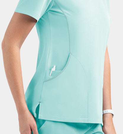 Women Maevn Matrix Impulse Contrast V-Neck Top 4510