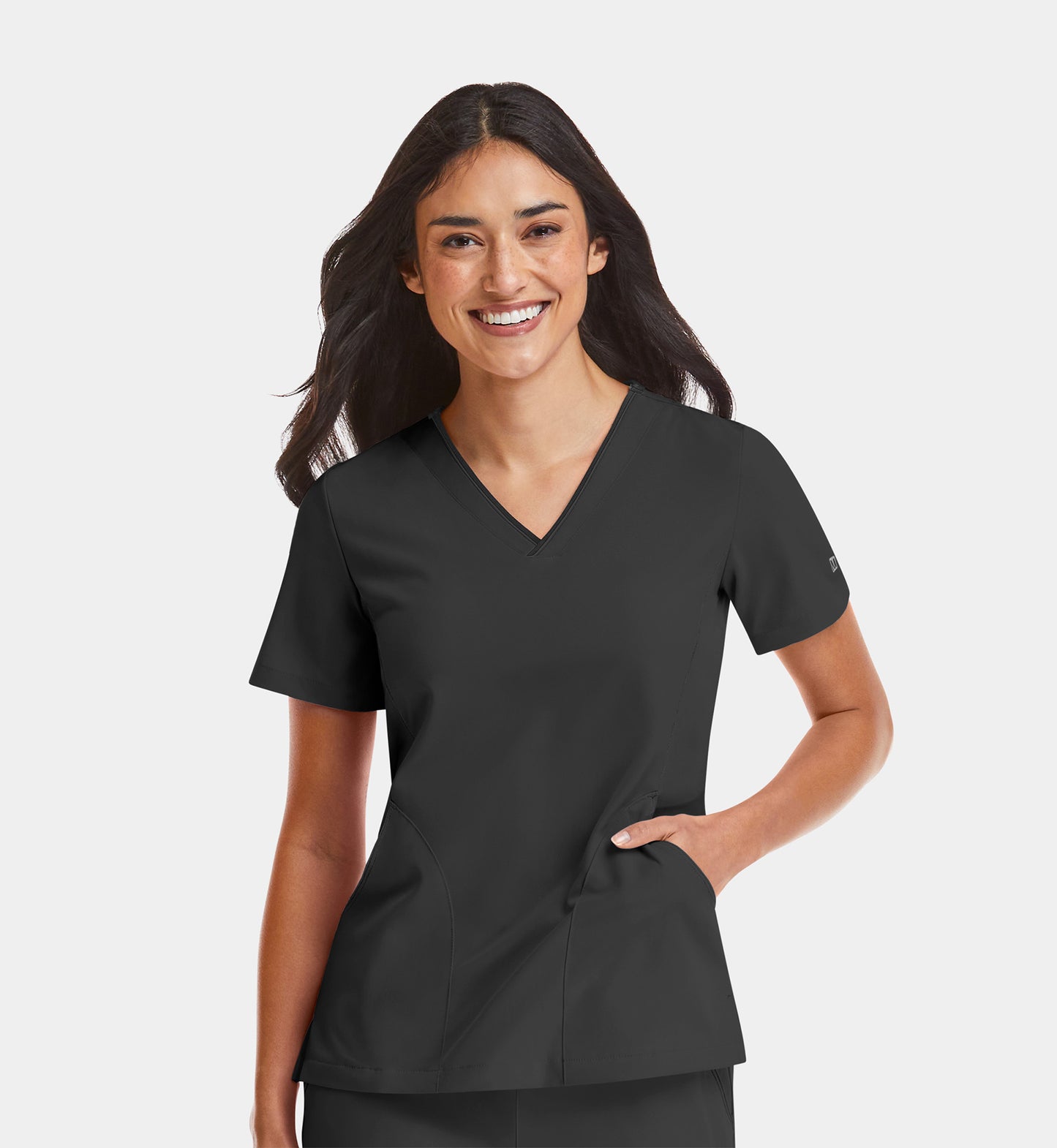 Women Maevn Matrix Impulse Contrast V-Neck Top 4510