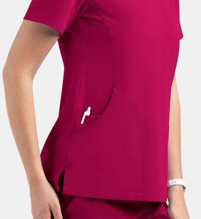 Women Maevn Matrix Impulse Contrast V-Neck Top 4510