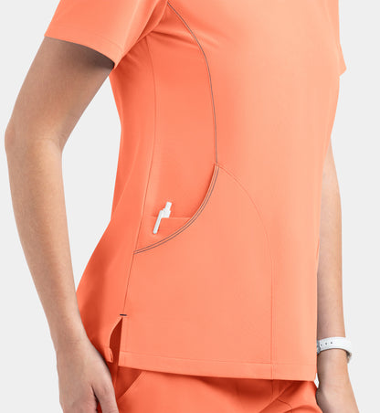 Women Maevn Matrix Impulse Contrast V-Neck Top 4510