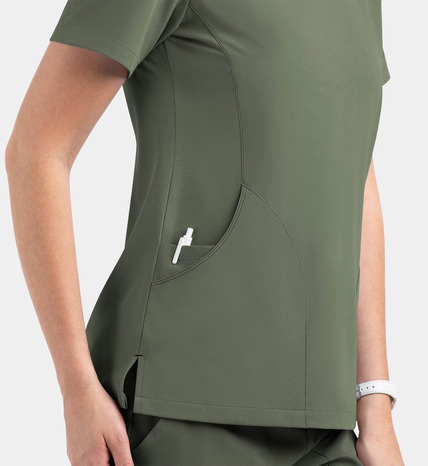 Women Maevn Matrix Impulse Contrast V-Neck Top 4510