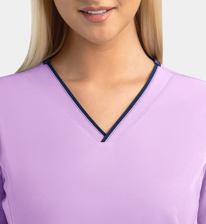 Women Maevn Matrix Impulse Contrast V-Neck Top 4510