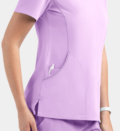 Women Maevn Matrix Impulse Contrast V-Neck Top 4510