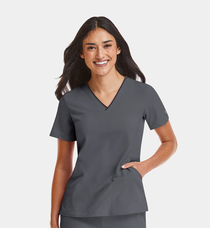 Women Maevn Matrix Impulse Contrast V-Neck Top 4510