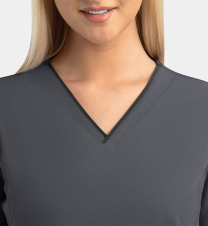 Women Maevn Matrix Impulse Contrast V-Neck Top 4510