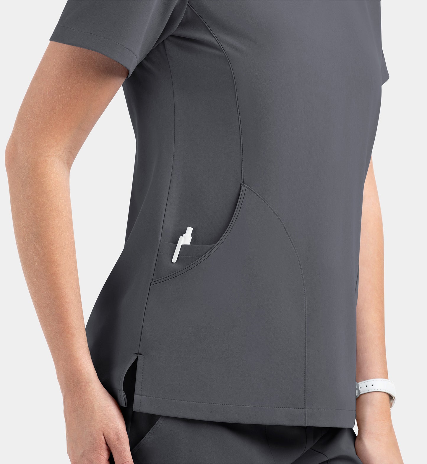 Women Maevn Matrix Impulse Contrast V-Neck Top 4510