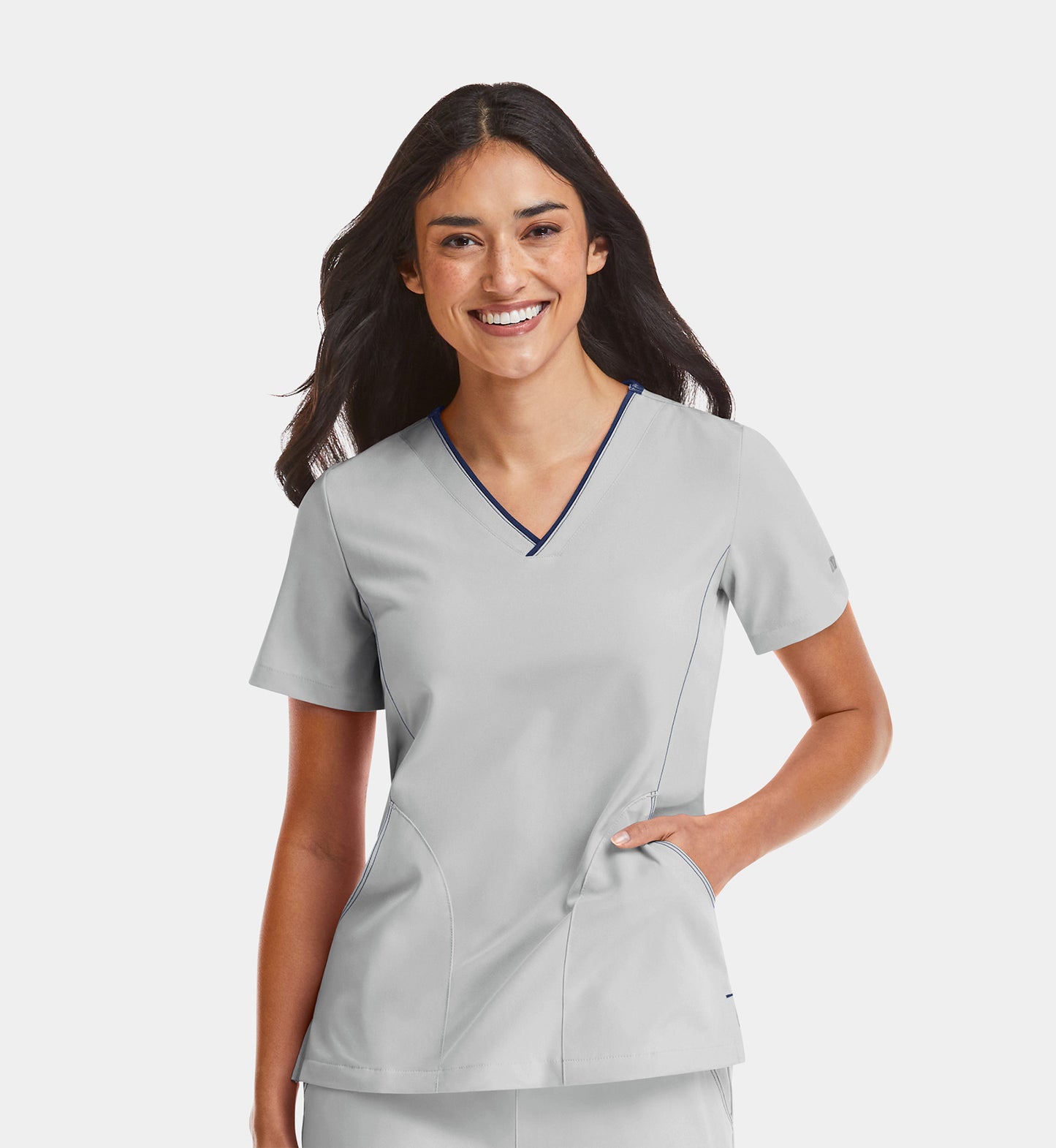 Women Maevn Matrix Impulse Contrast V-Neck Top 4510