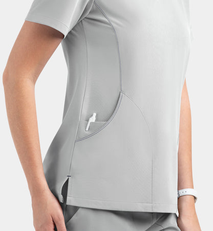 Women Maevn Matrix Impulse Contrast V-Neck Top 4510