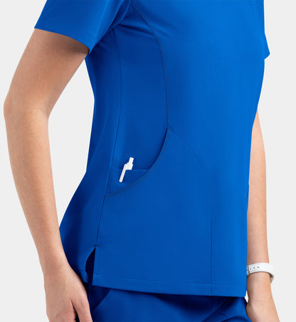 Women Maevn Matrix Impulse Contrast V-Neck Top 4510