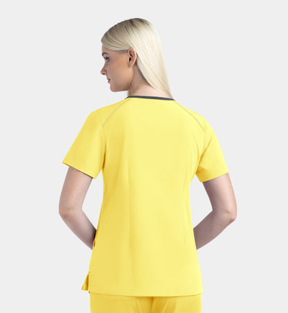 Women Maevn Matrix Impulse Contrast V-Neck Top 4510