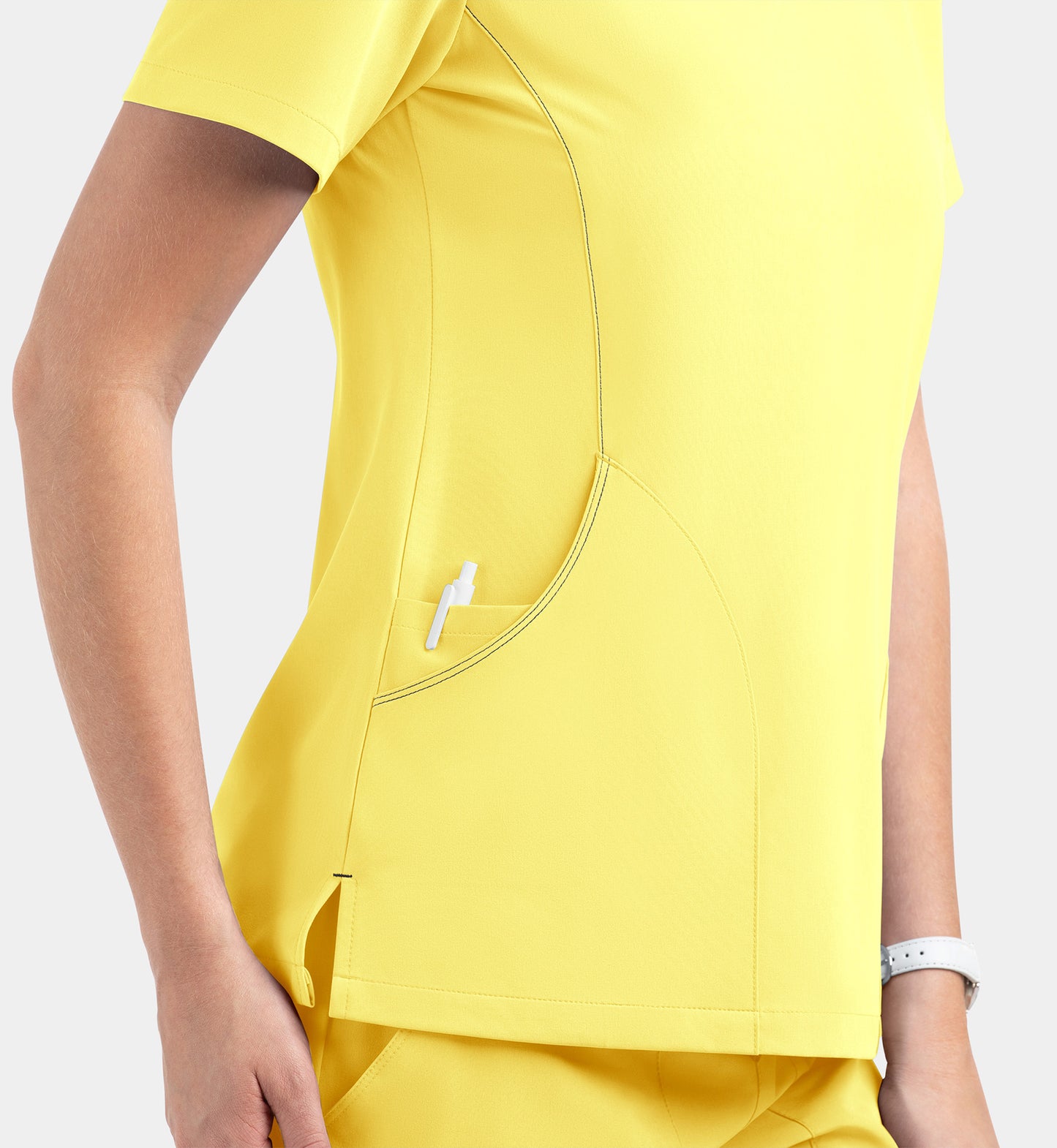 Women Maevn Matrix Impulse Contrast V-Neck Top 4510