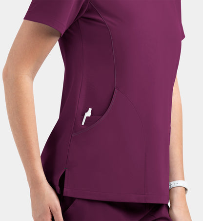 Women Maevn Matrix Impulse Contrast V-Neck Top 4510