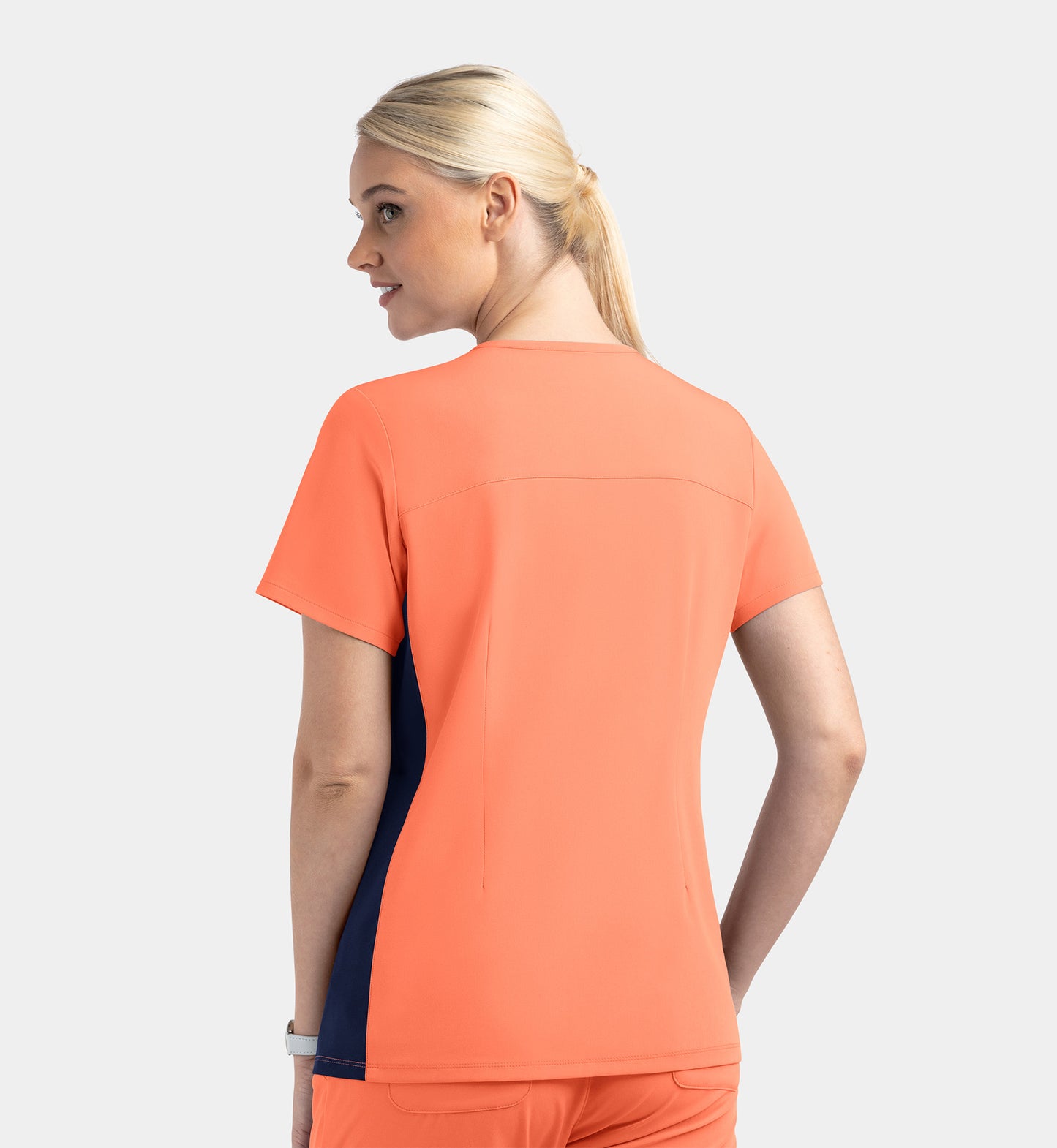 Women Maevn Matrix Impulse Mock Wrap Top with Contrast Knit Panels 4520