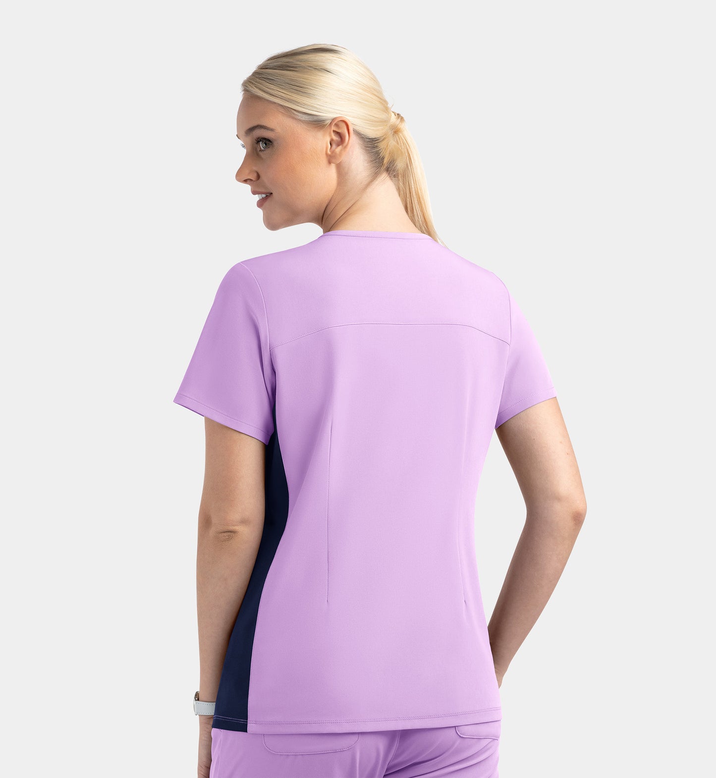 Women Maevn Matrix Impulse Mock Wrap Top with Contrast Knit Panels 4520