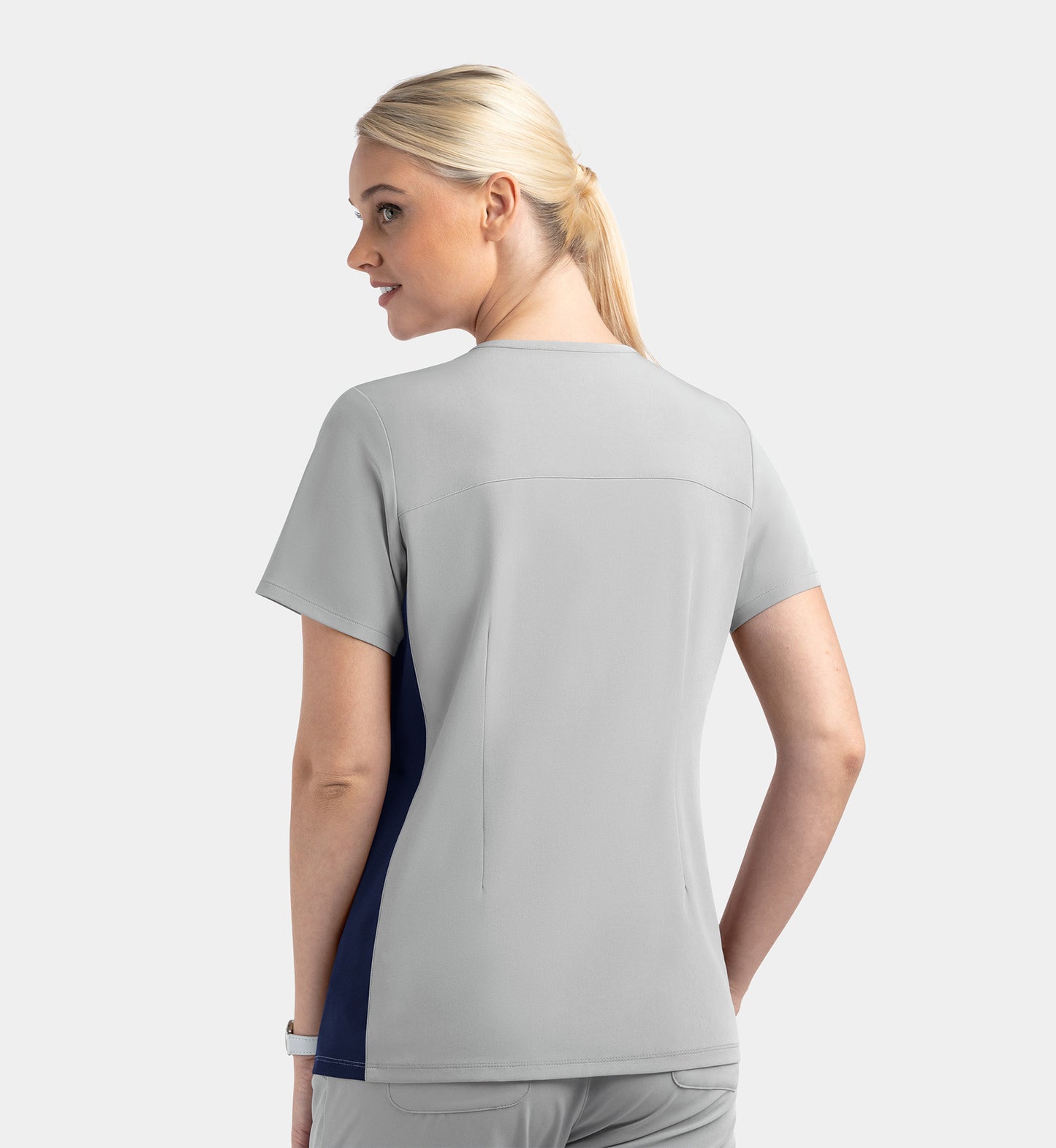 Women Maevn Matrix Impulse Mock Wrap Top with Contrast Knit Panels 4520