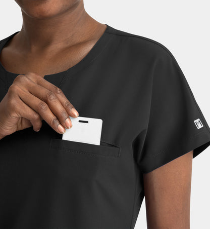 Women Maevn Matric Impulse Notched Neck Dolman Top 4540