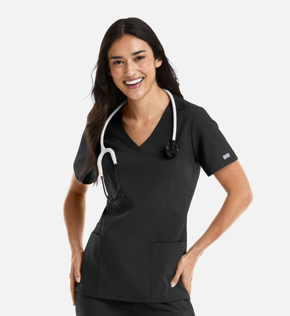 Womens Double V-Neck Top