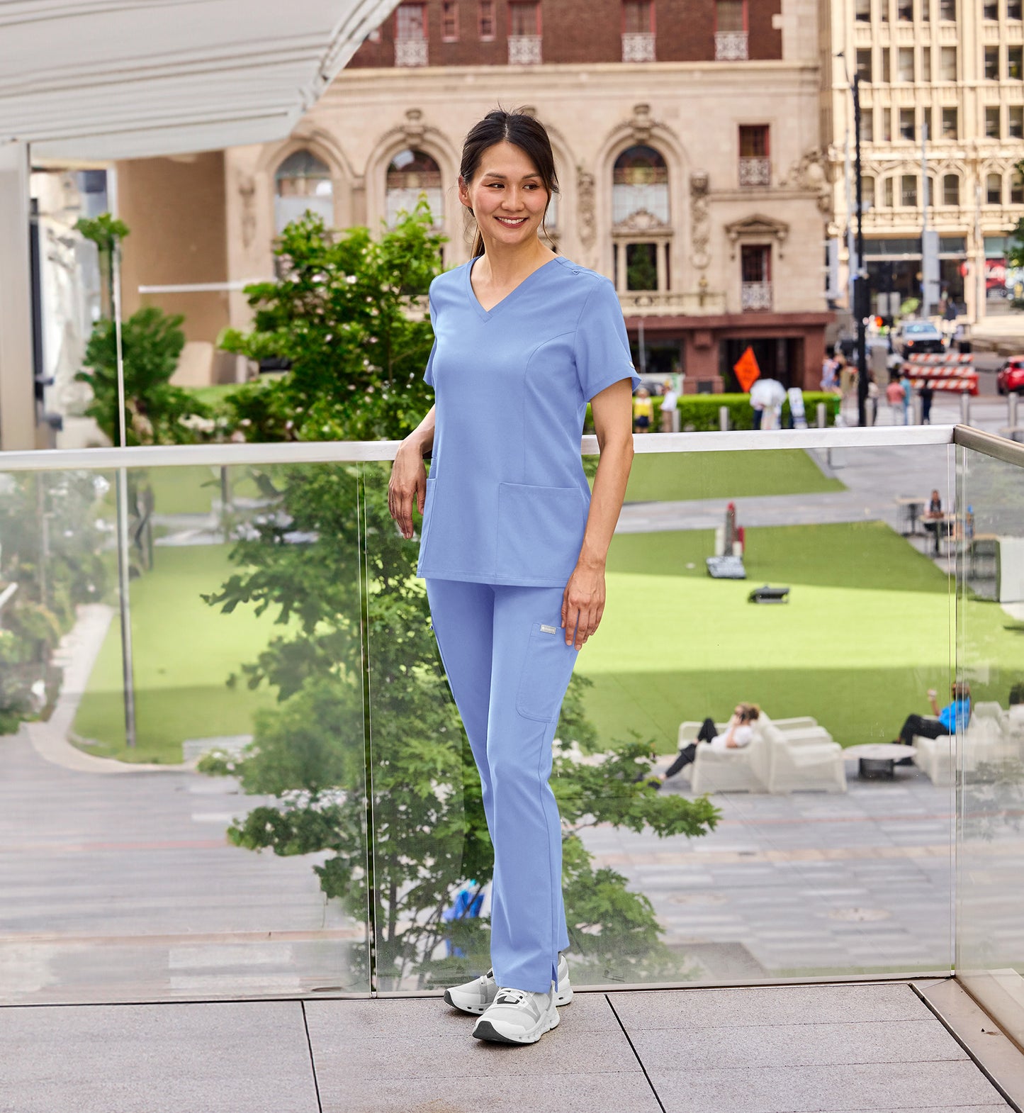 Womens Double V-Neck Top