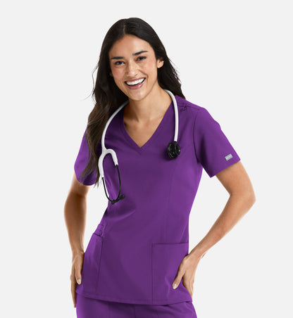 Womens Double V-Neck Top