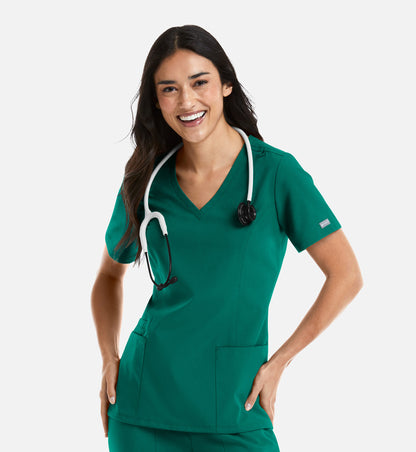 Womens Double V-Neck Top