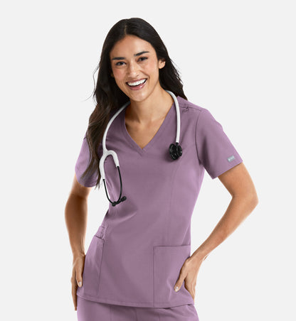 Womens Double V-Neck Top